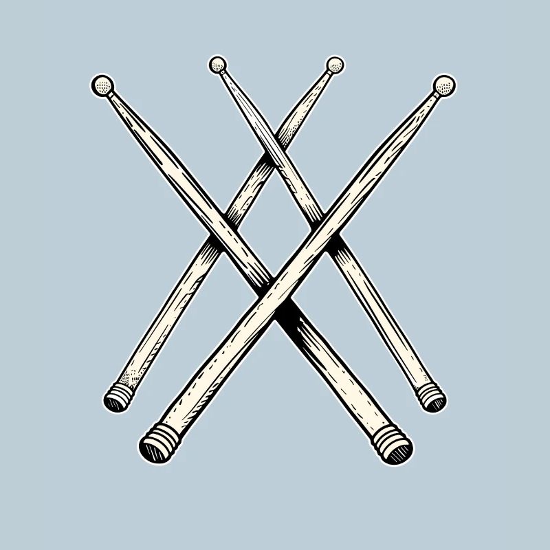 Drumsticks Line Art