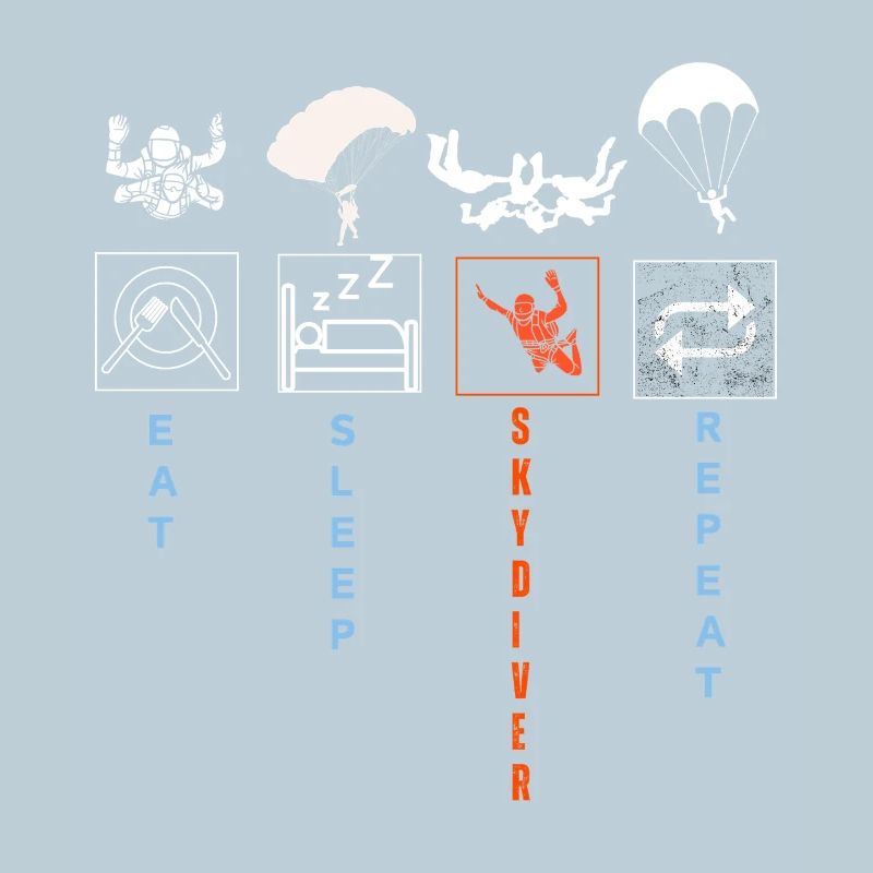 Illustration dynamique de silhouette de parachutiste