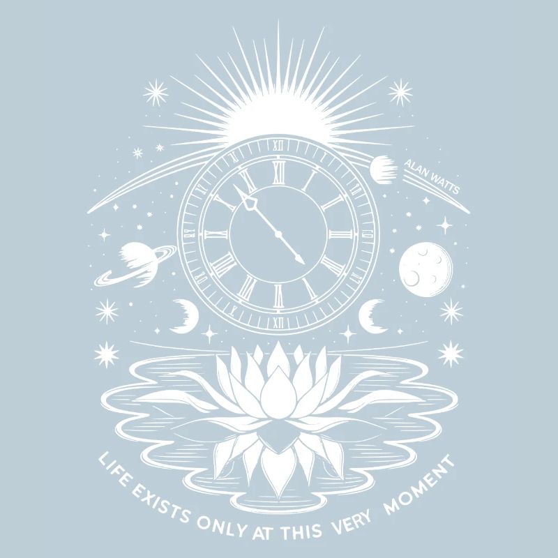 Present Moment | Alan Watts Lotus Design