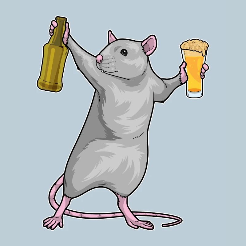 Ratte Flasche Bier