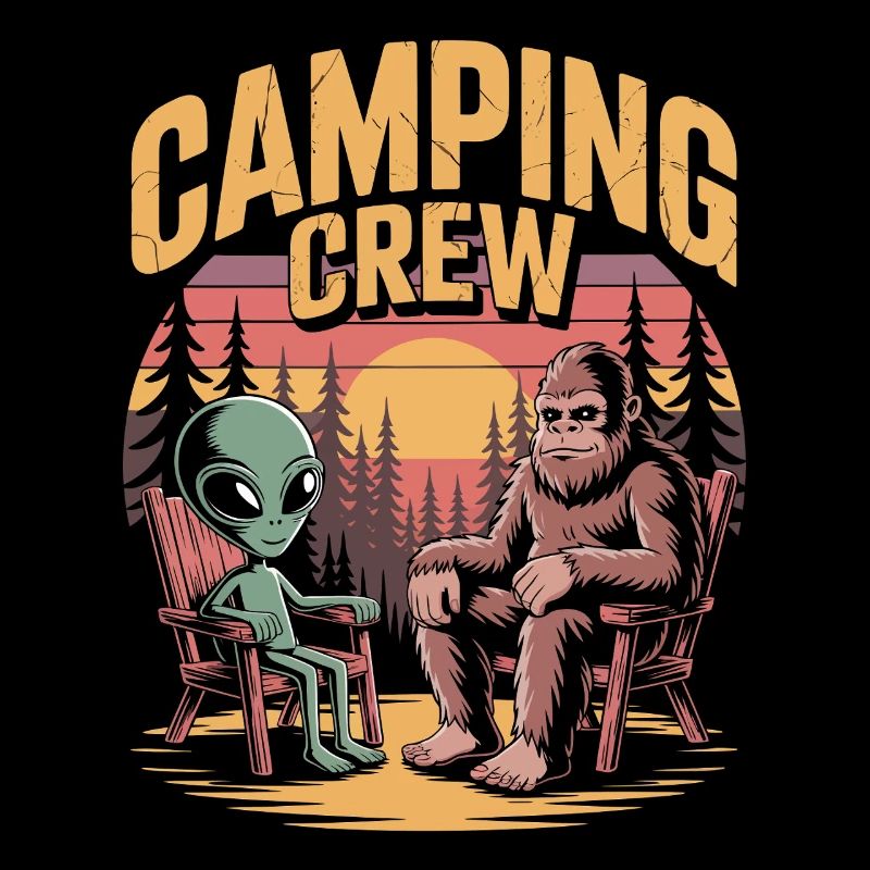 Drôle de Bigfoot et de camping extraterrestre