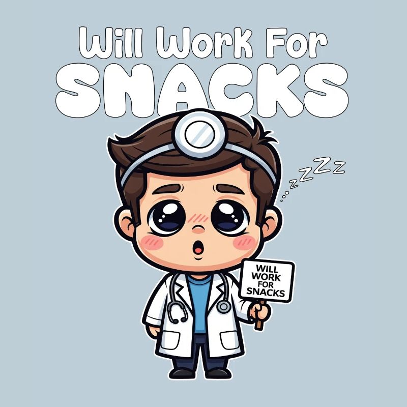 WILL WORK FOR SNACKS - DOCTOR GIFT