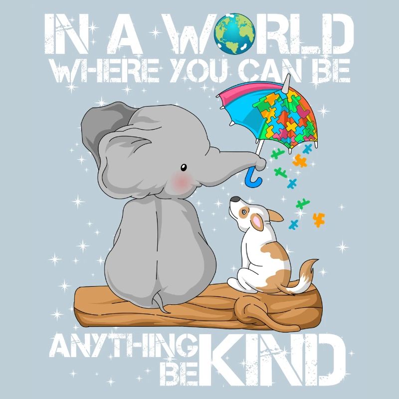 Elephant and Puppy Autism Awareness support