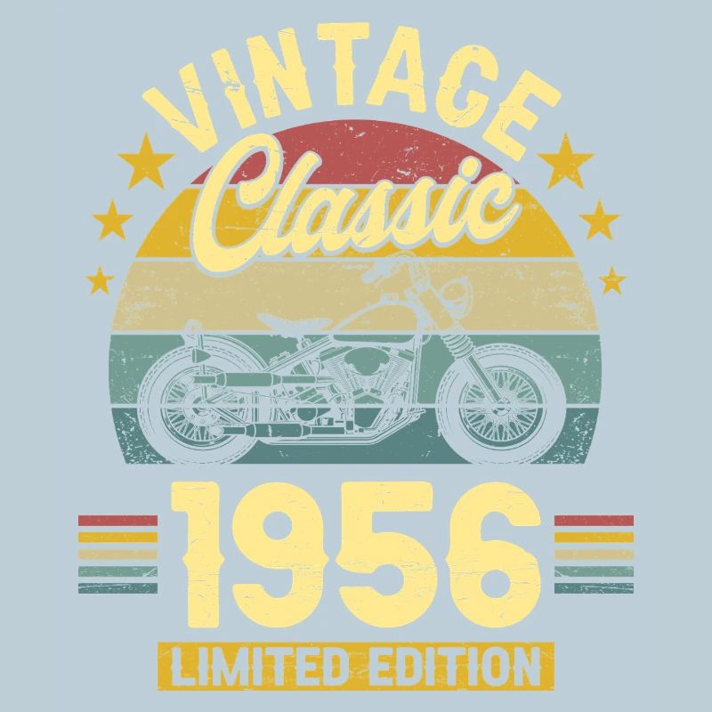 1956 Biker 70. Geburtstag Mann