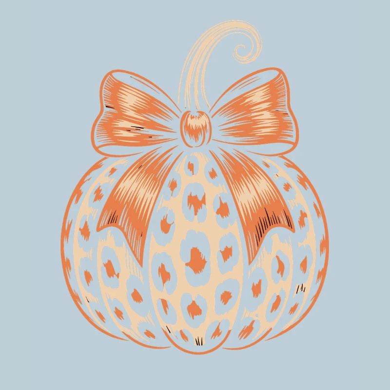 Leopard Print Pumpkin with Bow