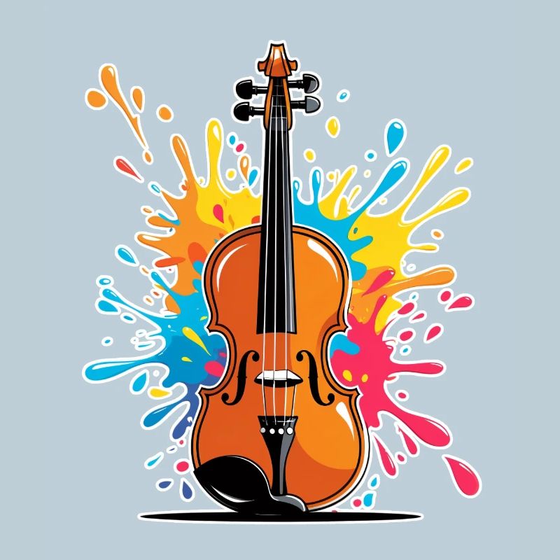 Conception artistique de violon vibrante