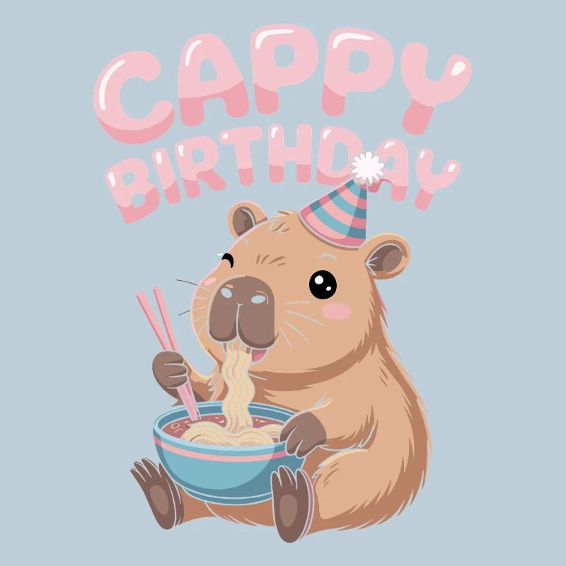 CAPPY BIRTHDAY Capy Birthday Capybara Ramen