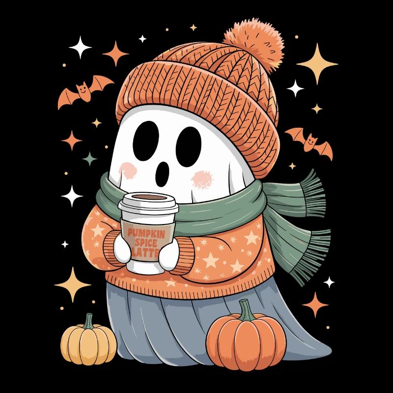 Ghost Cute Halloween Autumn