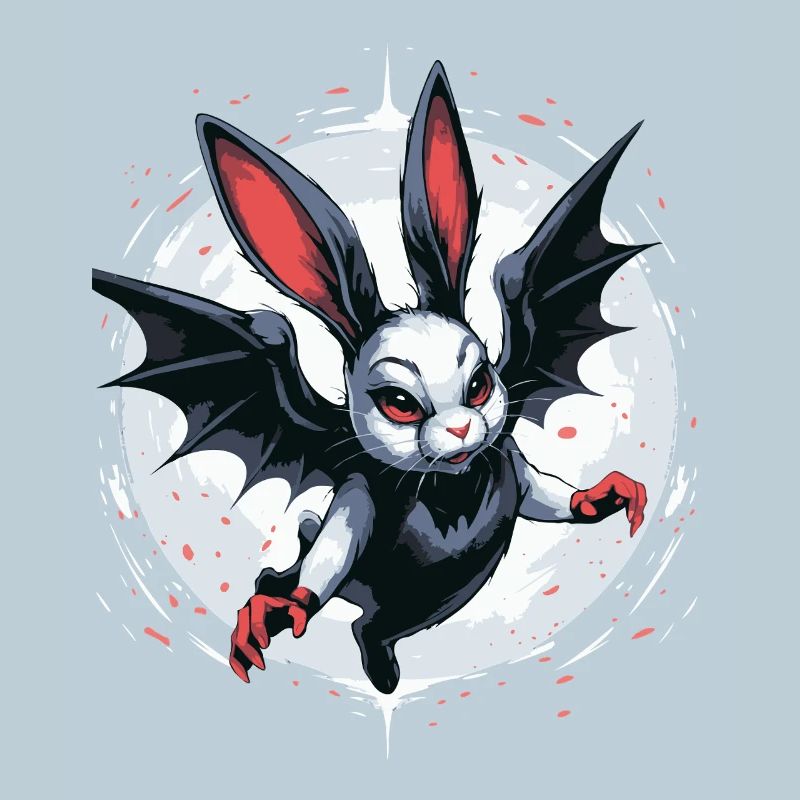 Lapin Noir Vampire Crête Vampire Vampire
