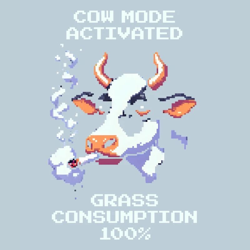 Kuhmodus: Gras 100% | Kuh & Kifferhumor