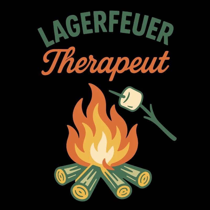 Thérapeute au feu de camp Camping Aventure Camper