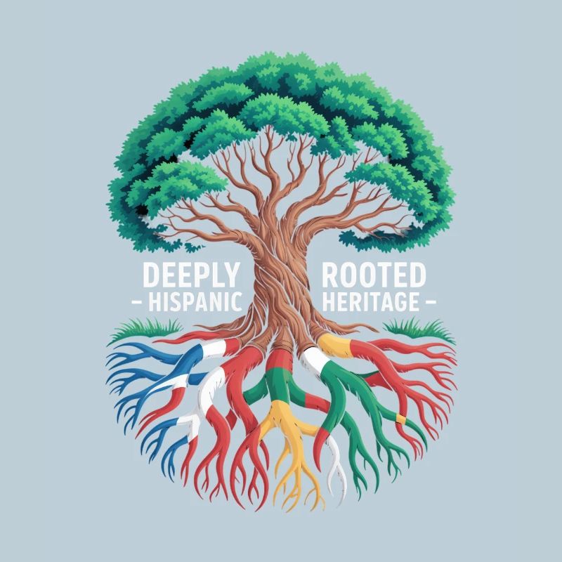 Deeply Rooted Hispanic Heritage Roots Tree