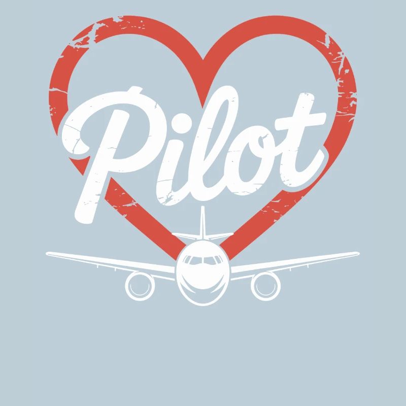 Heart Airplane Pilot