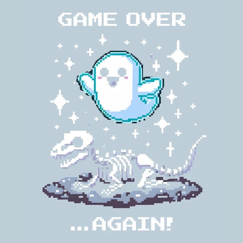 Game over... Again | Retro Dino Pixel Art