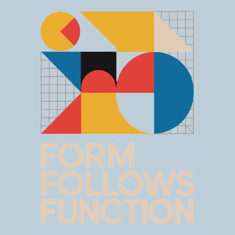 Bauhaus Form Follows Function Geometric Art