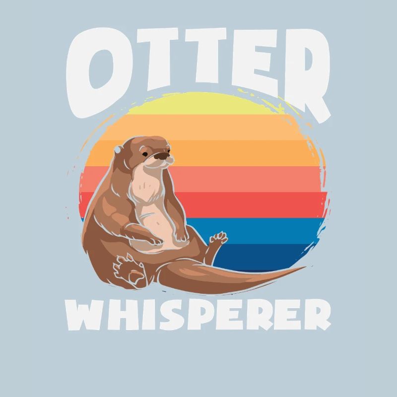 Seeotter Cartoon Retro Flüsterer