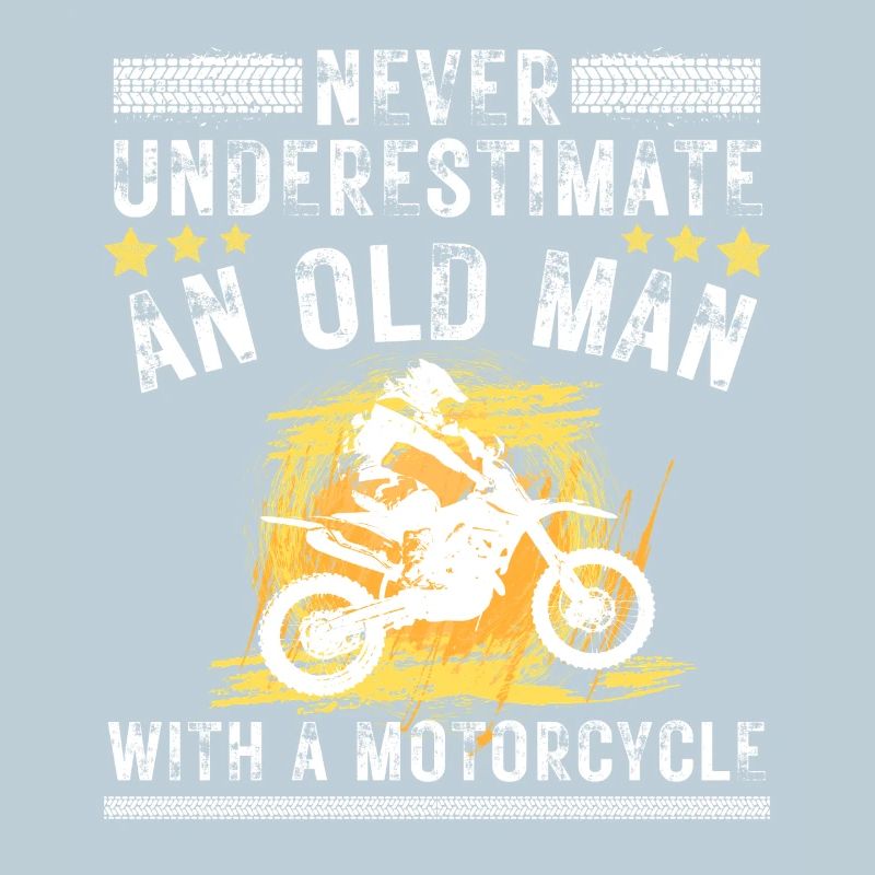 Alter Mann Mit Motorrad