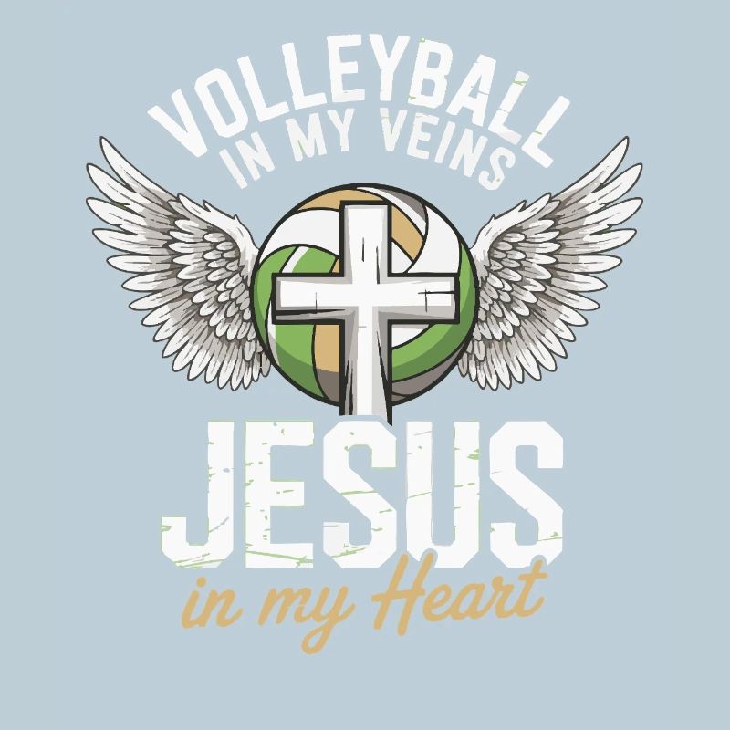 Volley-ball et Jésus – Conception d’une croix avec des ailes