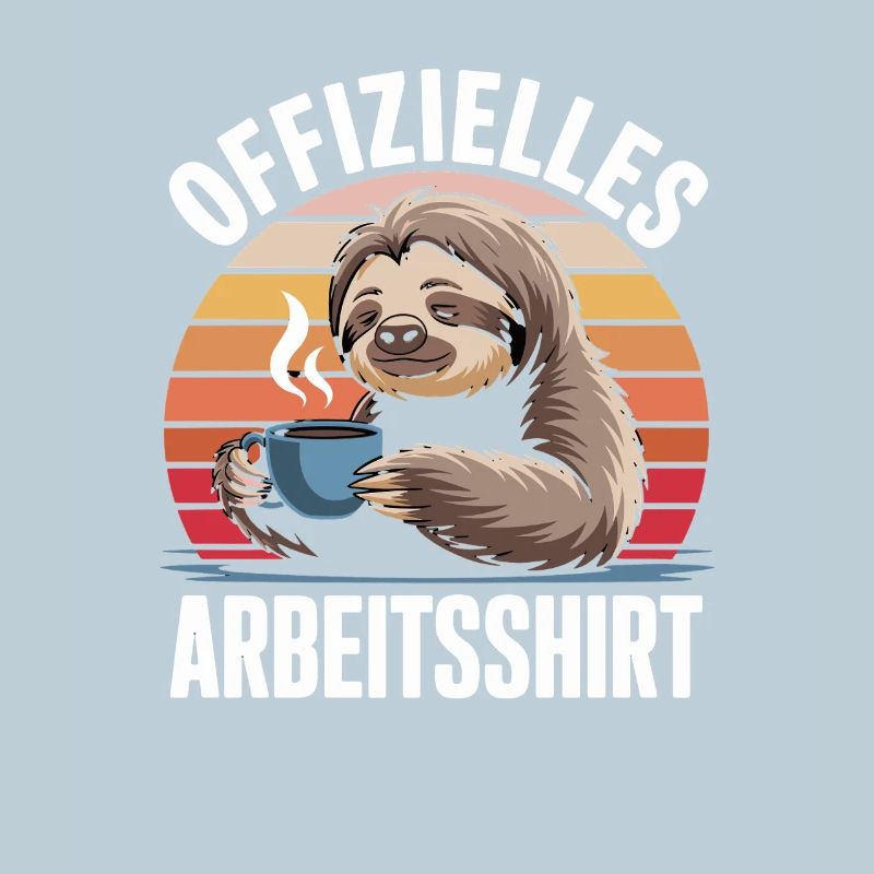 Official Work Shirt Sloth Coffee Retro