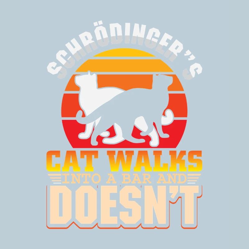 Le chat de Schrödinger Nerd Geek Physicien Science