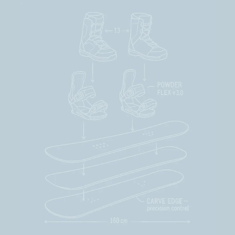 Conception de technique de plan de snowboard