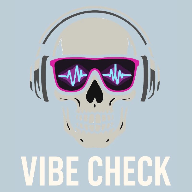 Crâne Neon Vibe Check – Skull Edition