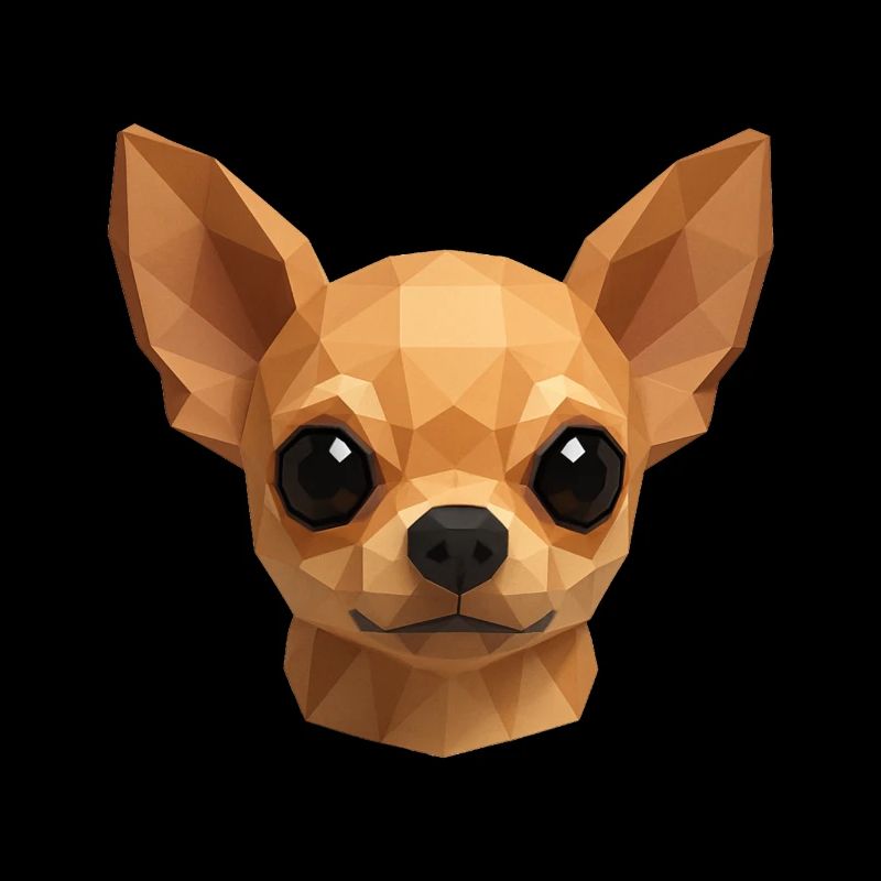 Chihuahua mignon - Conception de chien polygone