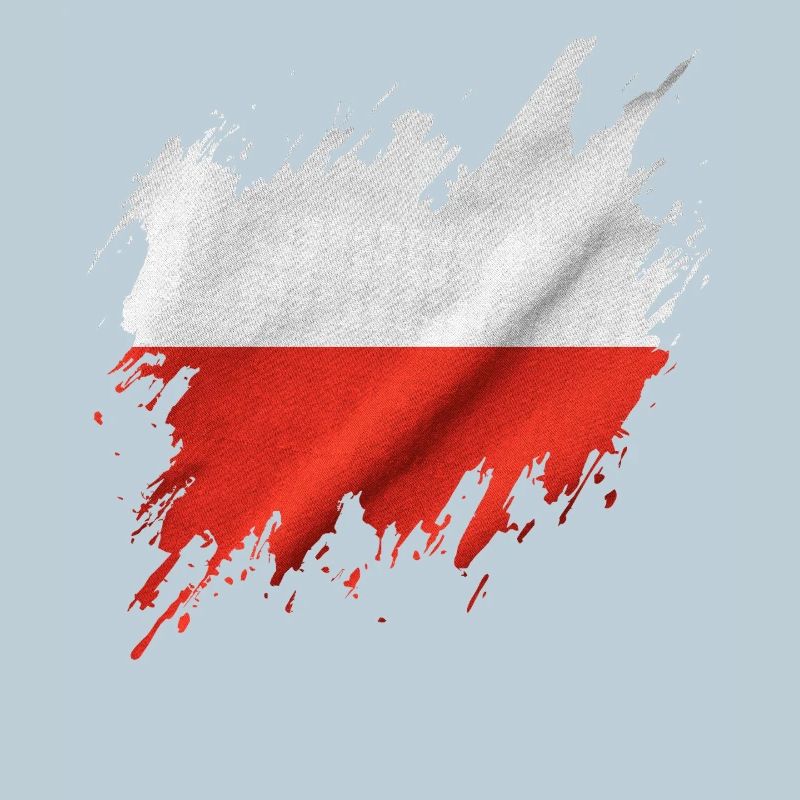 Drapeau de la Pologne, style déchiré