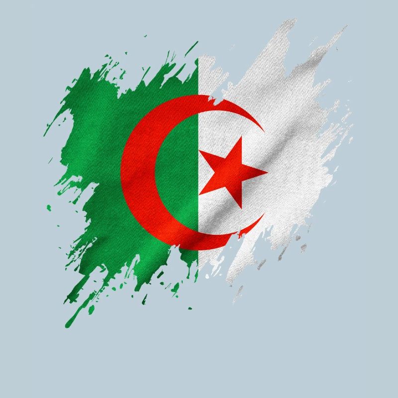 Drapeau de l’Algérie, style déchiré