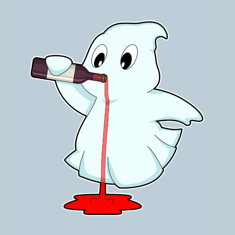 Geist Flasche Rotwein