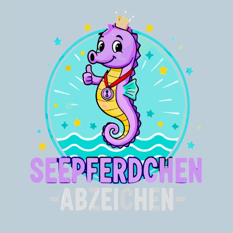 Seepferdchen Abzeichen Lila Schwimmen Kinder