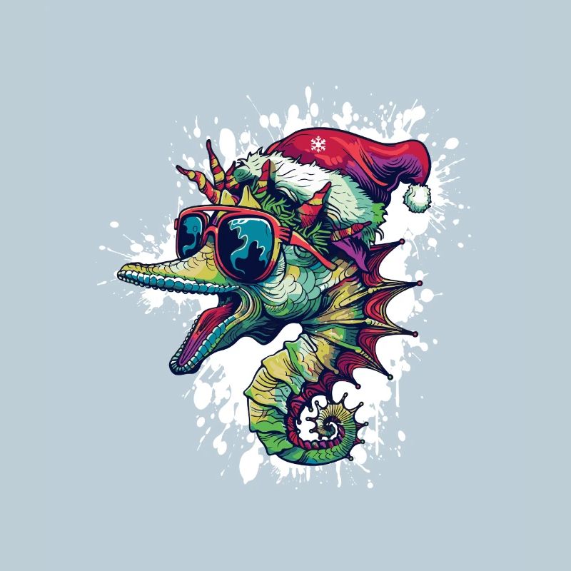 Hippocampe Noël Drôle