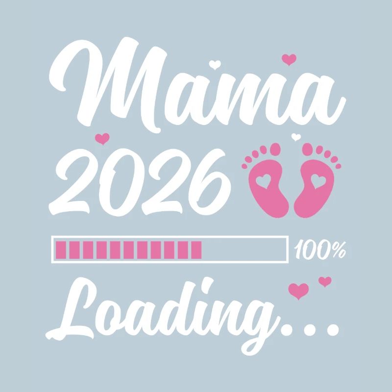 Mama 2026 Loading Schwangerschaft Geschenkidee