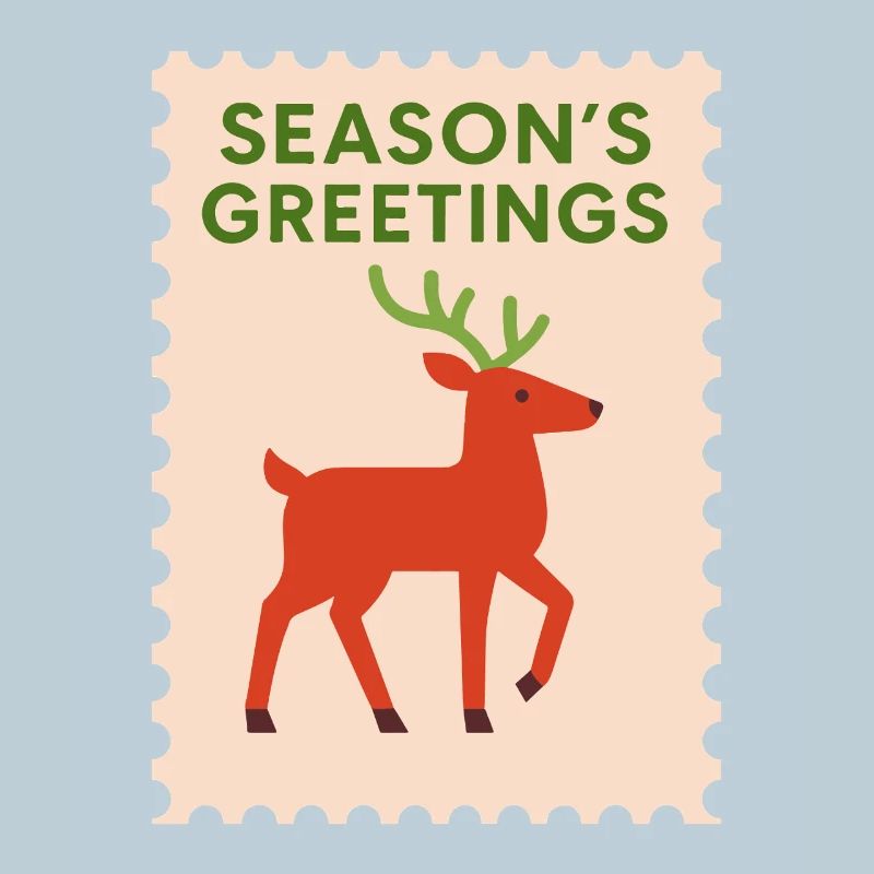 Weihnachtsgrüße Rentier Weihnachtskarte Design