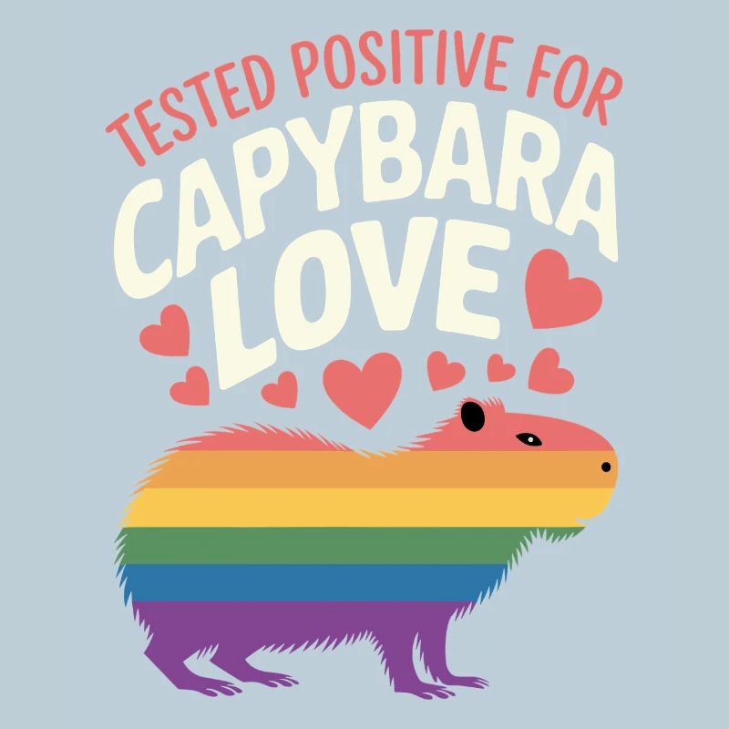 Capybara Regenbogen Liebe Design