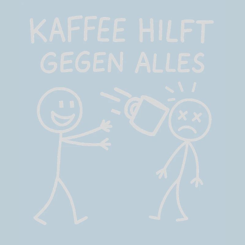 Coffee helps against everything stick figure
