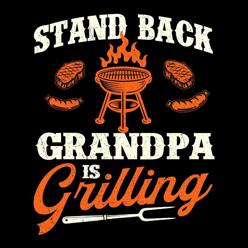 Reculez grand-père grille un barbecue drôle Pitmaster