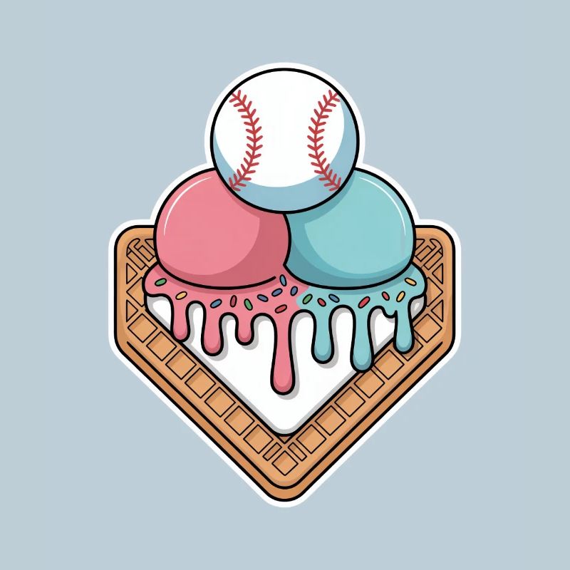 Baseball Eiscreme Home Plate Sommerlaune