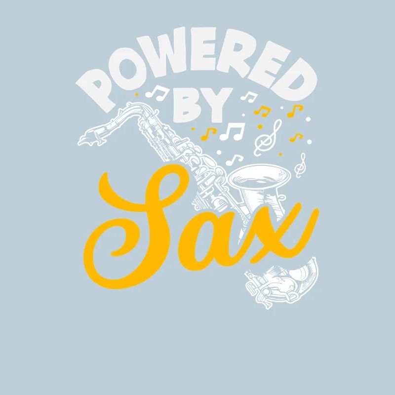 Powered By Sax Saxophone Player Marching Band