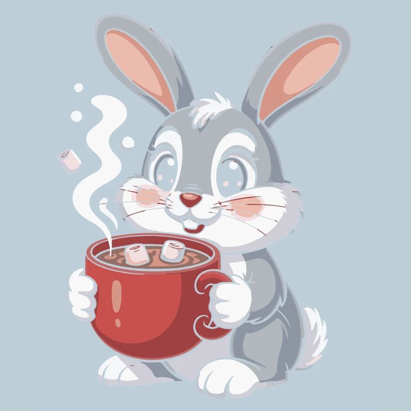 Kuschelbunny mit Kaffeebecher