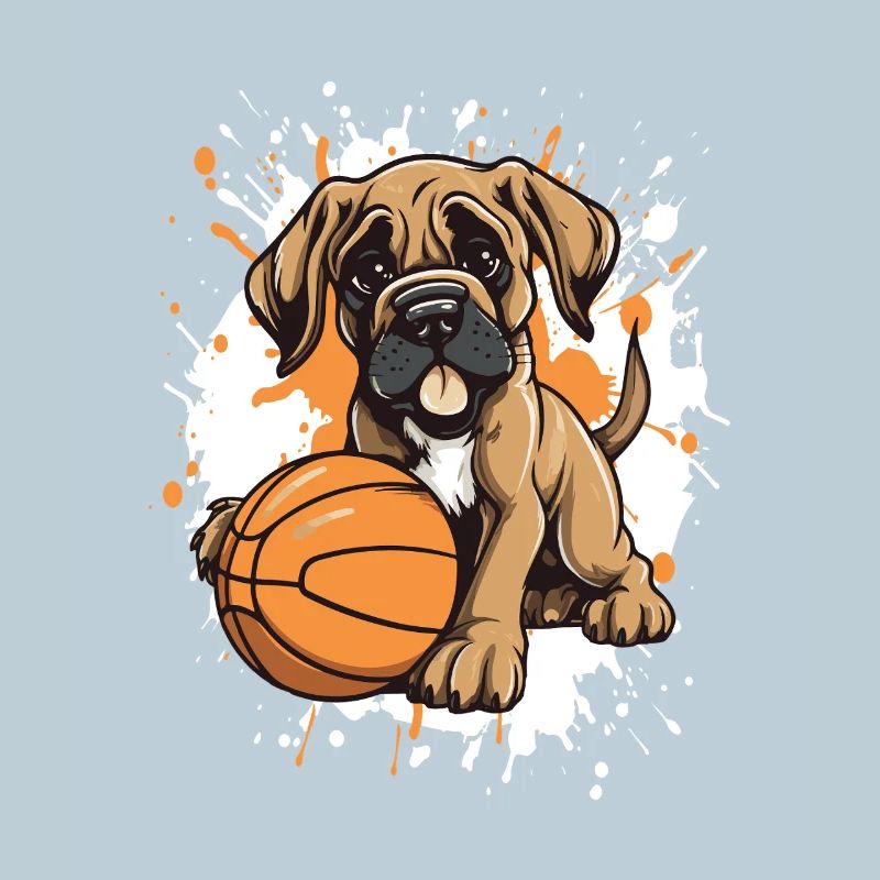 Dunk de chiot dans une photo de basket