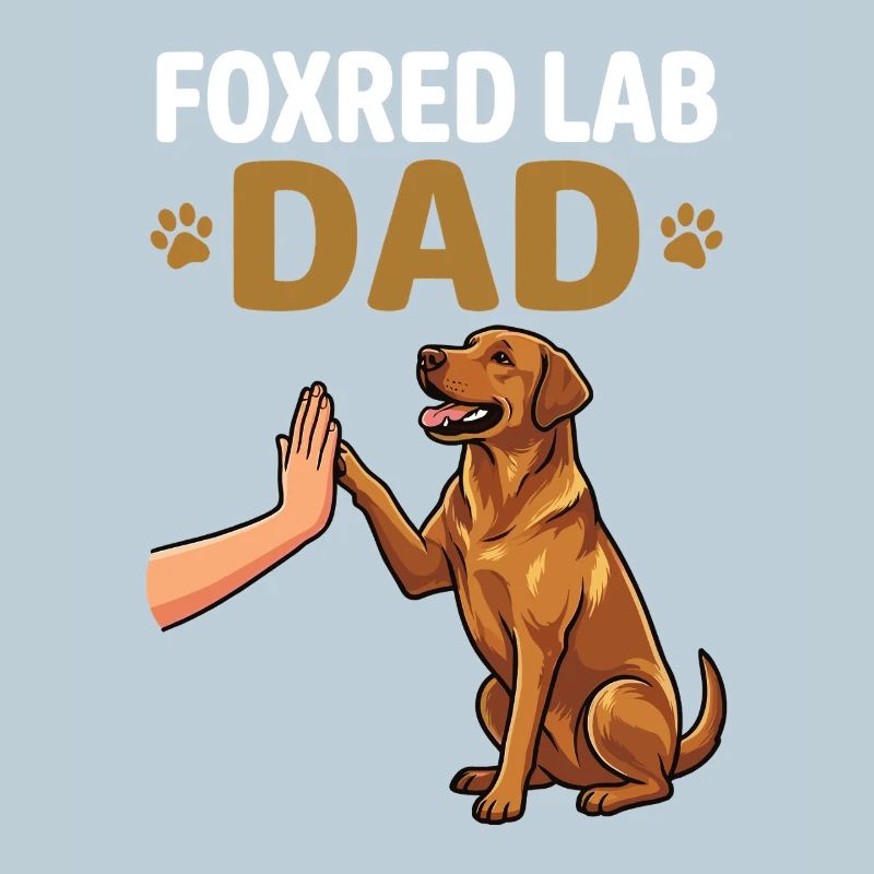 Fox Red Lab Dad – High Five Hundevater Design