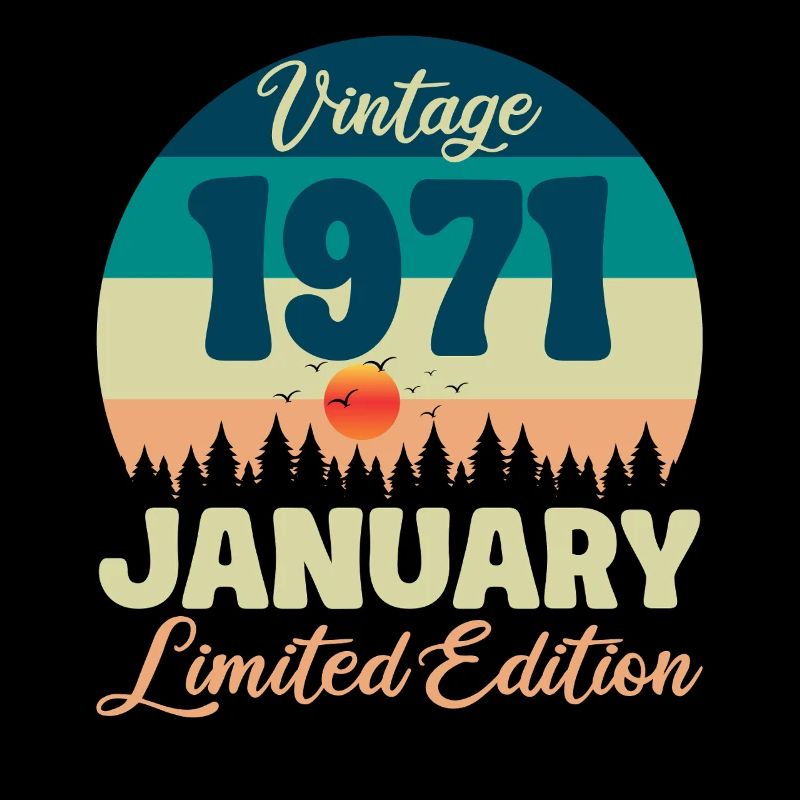 Geburtstag Januar 1971 Geschenk Vintage Limited