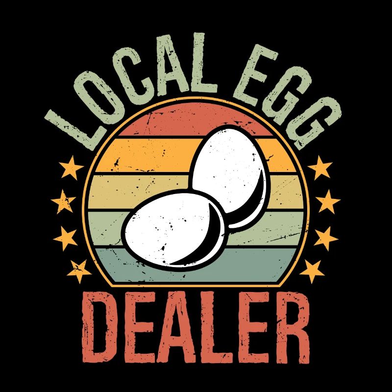 Local Egg Dealer Retro Chicken Funny Farmer Easter