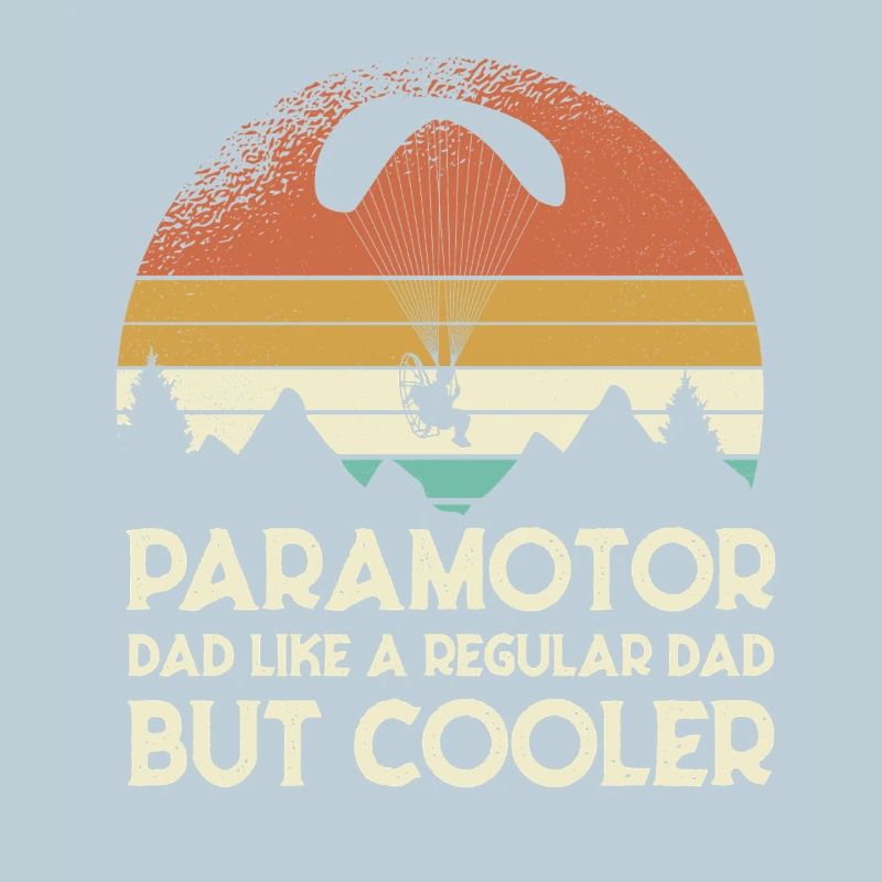 Paramotor Dad Retro Sonnenuntergang
