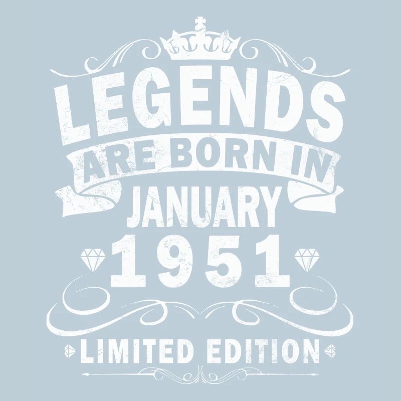75th Birthday Original January Born 1951