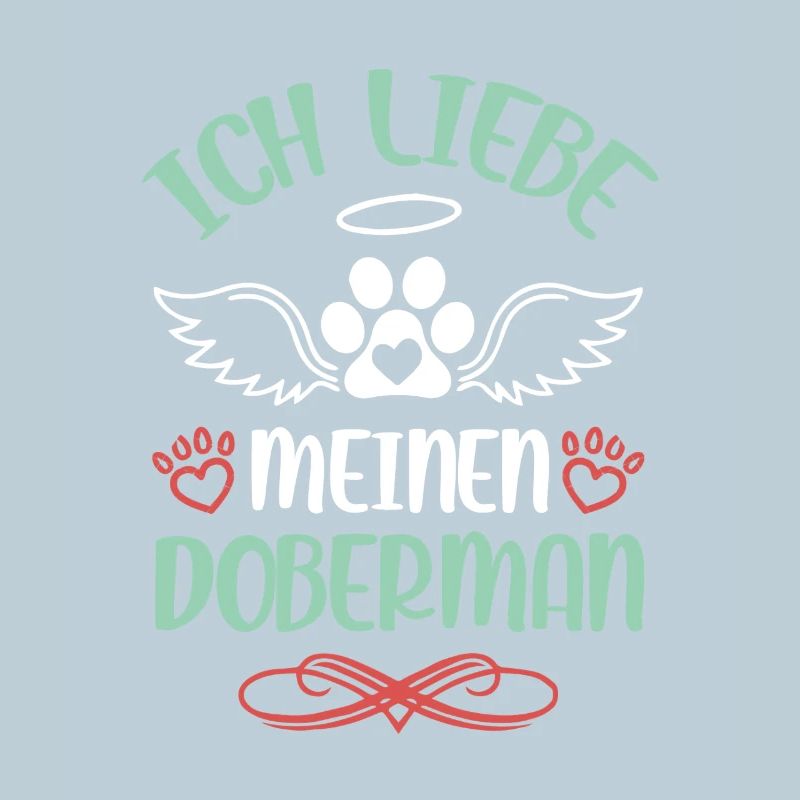 Doberman Love with Wings