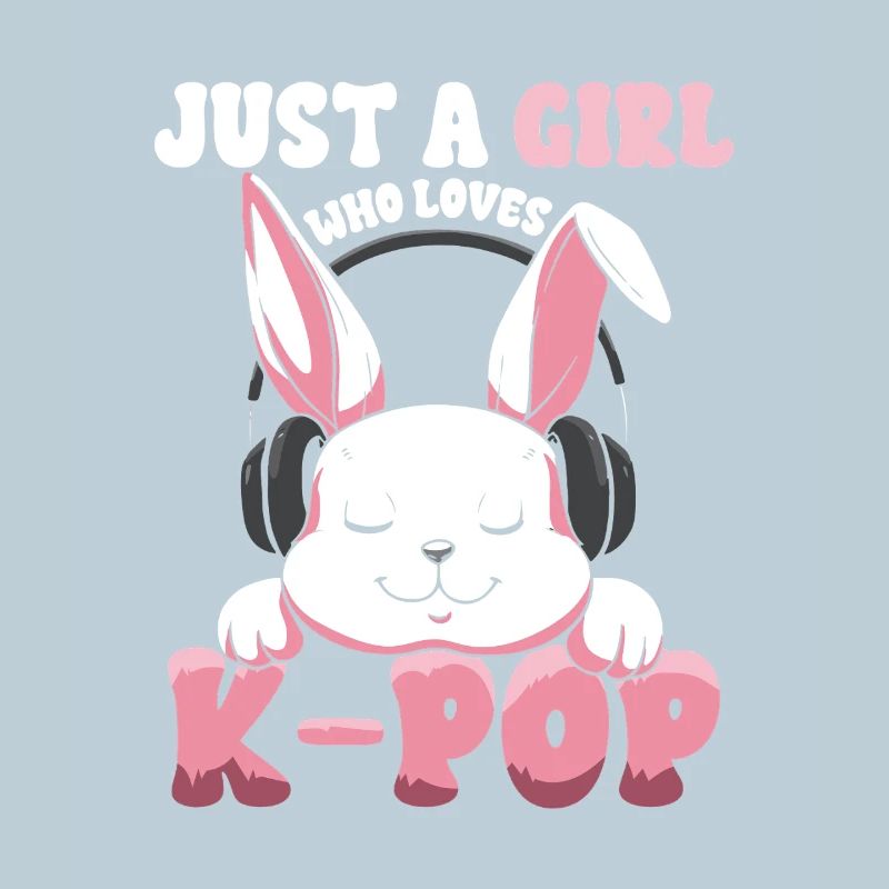 K-Pop Bunny  mit Kopfhörern