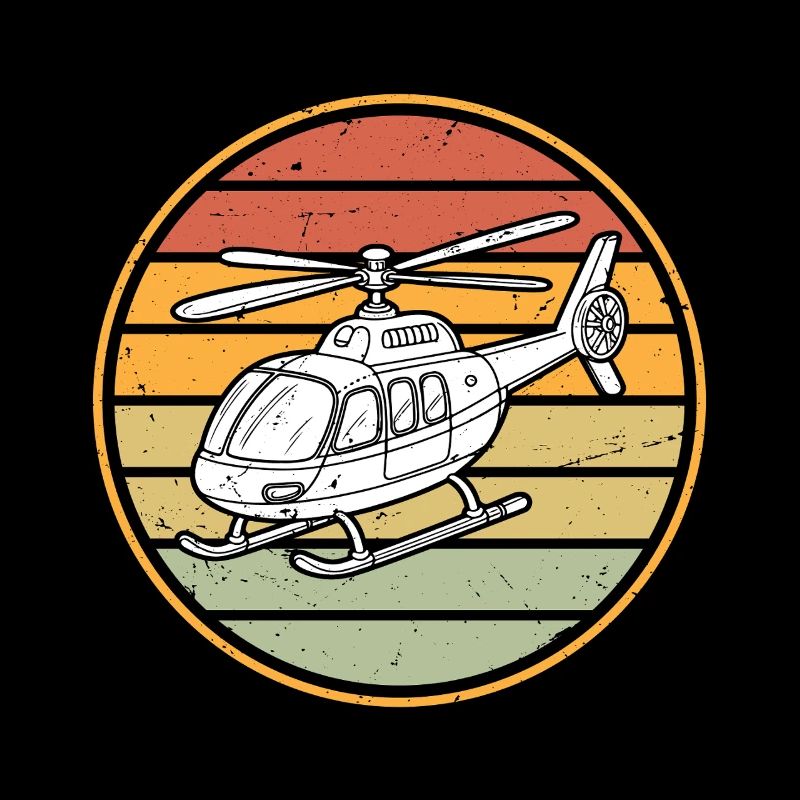 Hélicoptère Rétro Vintage