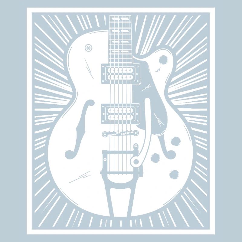 Silhouette de guitare rétro